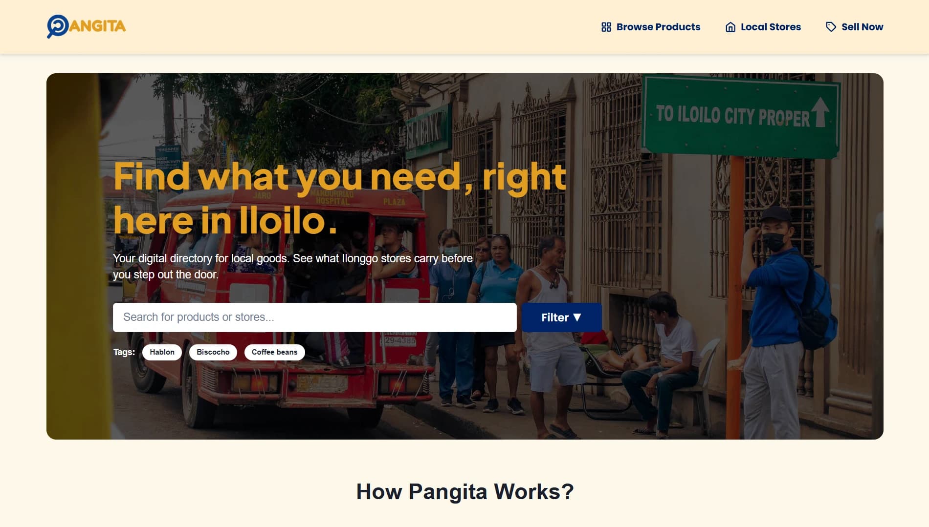 Screenshot of Pangita - Product Locator
